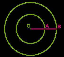 Даны два круга с общим центром O. Площадь большего круга равна 363см2. Отрезок AB = 8 см.Значение чи