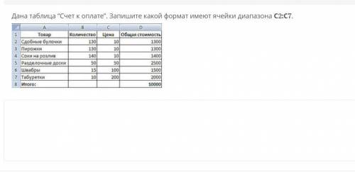 Дан фрагмент электронной таблицы. В ячейку D1 введена формула (b1+c1)*$A$1 выберите элемент формулы