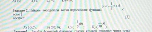 Найдите координаты точки пересечения функциии осью абцысс ​