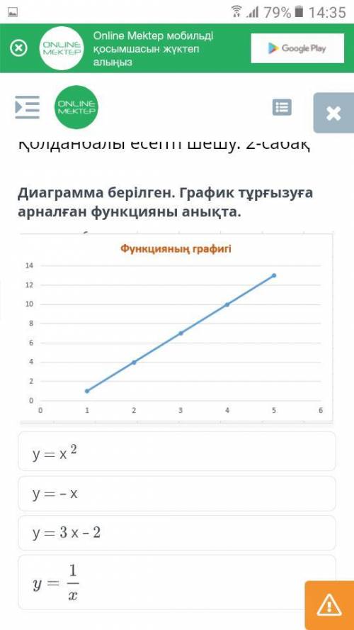 Қолданбалы есепті шешу. 2-сабақ y = x 2 y = – x y = 3 x – 2