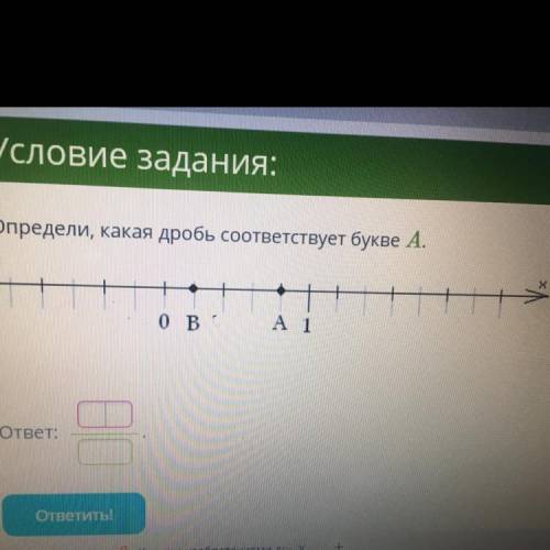 Математика 5 класс Тема: Дробь на числовой оси ( меньше единицы)