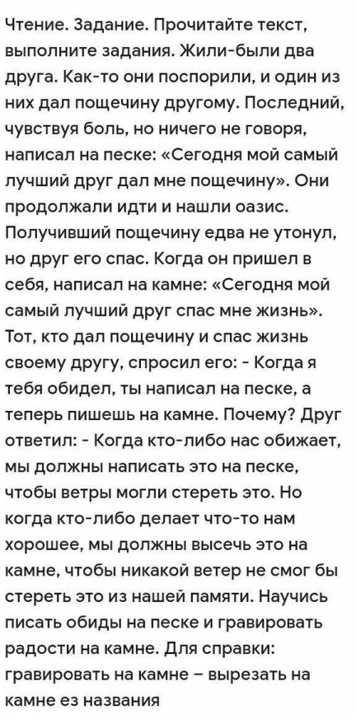 ПИСЬМО. Задание. Изложите основное содержание текста на основе прочитанного материала. Соблюдайте ст