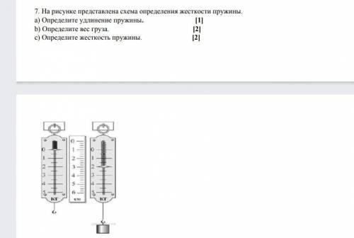 На рисунке представлена схема определения жескости пружины​