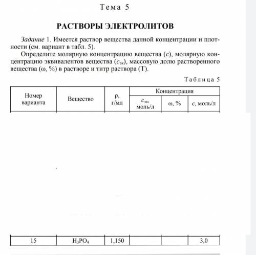 Растворы электролитов (задание прикреплено) Расчет по формулам, который не могу найти