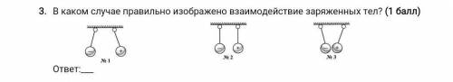 В каком случае правильно изображено взаимодействие заряженных тел?​