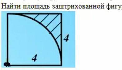 Б. Найти площадь заштрихованной фигуры:44​