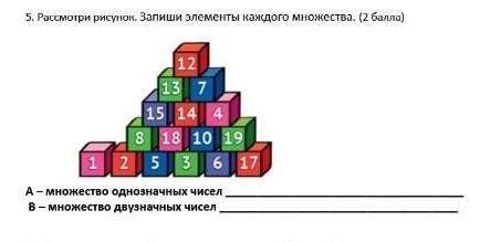 Рассмотри рисунок. запиши элементы каждого множества​