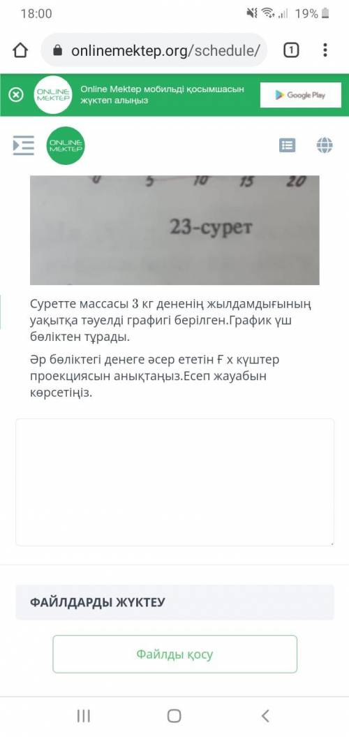 На рисунке показан временной график скорости тела массой 3 кг. Расписание состоит из трех частей. Оп