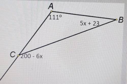 Найдите неизвестные углы треугольника АВС. в ответ запишите значение переменной и градусные меры угл