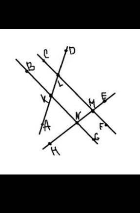 1. Укажите два угла, каждый из которых образует с углом KNM пару односторонних углов. ответ:2. Укажи