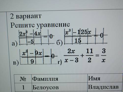 контрольная работа по алгебре 8 класс