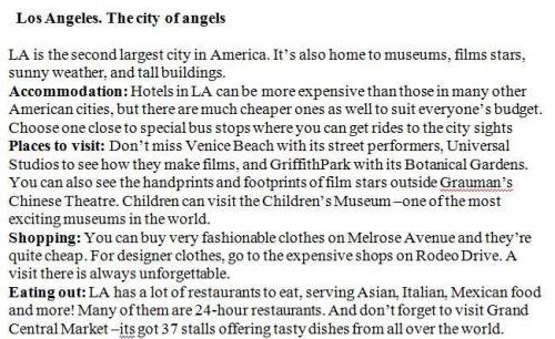 1. Melrose Avenue is famous for its expensive shops. 2. A lot of restaurants in LA are open 24 hour