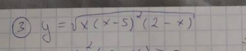 Y=√x(x-5)²(2-x)найдите область определения с интервалов ​