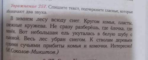 Спишите текст подчеркните гласные которые обозначают два звука мне сейчас нужно​