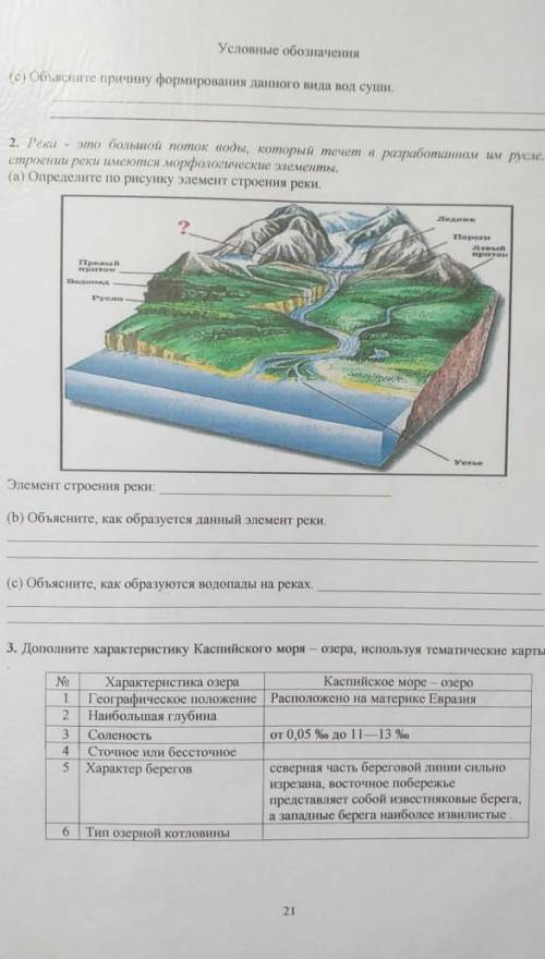 Обьесните как образуется данный элемент реки ​