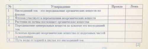 Задания 1. Отметьте верный ответ, указывающий органы растений участвующих в транспорте веществ. Р No