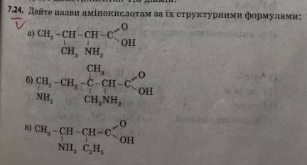 Дайте название аминокислотам за их структурным формулам