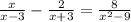 \frac{x}{x-3}- \frac{2}{x+3}=\frac{8}{x^{2}-9 }