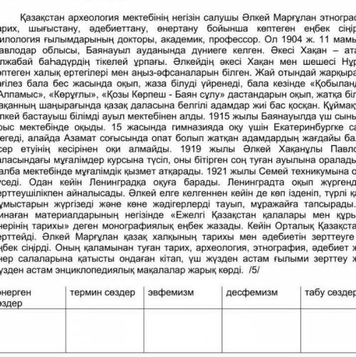 Казак тилден осы тапсырманы истеп бериниздерши керек​