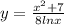 y = \frac{ {x} ^{2} + 7 } {8lnx}