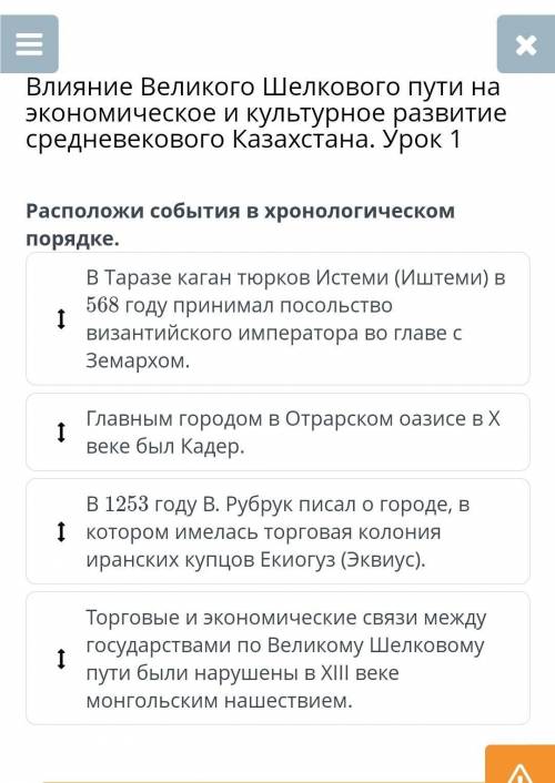 Расположи события в хрнологическом порядке​