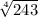 \sqrt[4]{243}