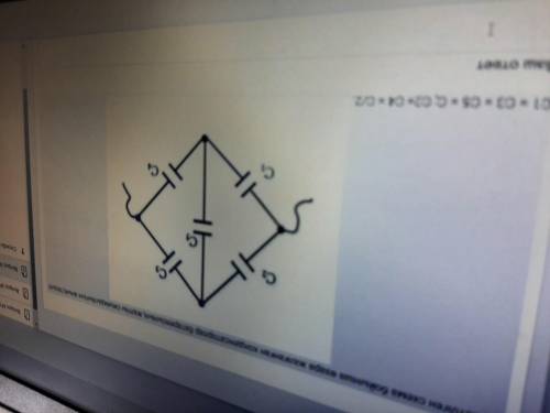 Решите задачу сижу на сесии от подробное решение надо найти общую емкость конденсаторовС1=С3=С5=СС2=