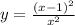 y=\frac{(x-1)^2}{x^2}