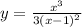 y=\frac{x^{3} }{3(x-1)^{2} }