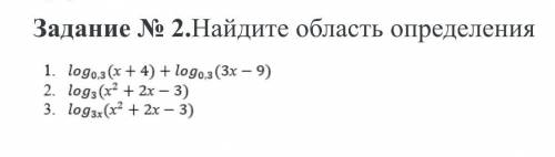 Найдите область определения (логарифмы).