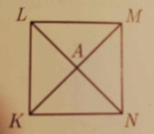 Дано: LN=KM, точка A середина отрезков LN и KM. Докажите что: а) треугольники LAM=NAK б)треугольники