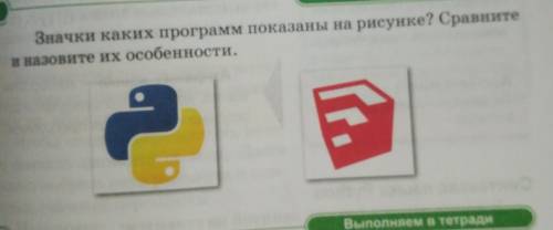 Значки каких программ показаны на рисунке? Сравнитеи назовите их особенности.о​