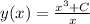 y(x) = \frac{x^3+C}{x}