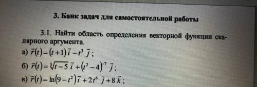 Найти область определения векторной функции скалярного аргумента (с подробным решением)