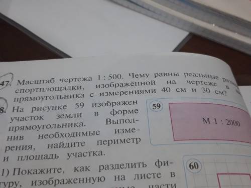 На рисунке 59 изображен участок земли в форме прямоугольника сделайте дам 14 б