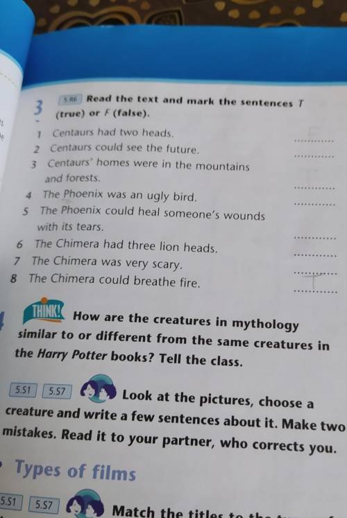 1. Read the text and mark the sentences T(true)or F (false). (ex.3 p.59)1.2.3.4.5.6.7.8.​