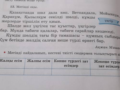 67-сабақ қазақ тілі 4-сынып 13жаттығу 10 бет 2-бөлім​