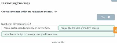 Choose sentences which are relevant to the text. Fascinating buildin​