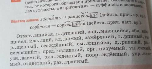 Выписать действительные причастия настоящего и времени, указать глагол от которого они образованы ​