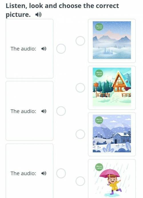 Listen,look and choose the correct picture.​