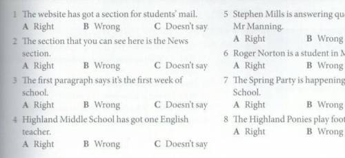 1 Read the website and for each question, choose the correct answer, A, B or C.​