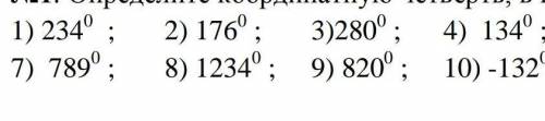 Определите координатную четверть в которой находится угол​