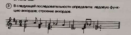 В следующей последовательности Определите Ладу функцию аккордов строения аккордов ​