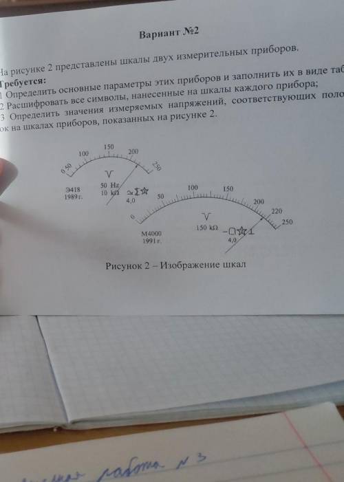 Представлены шкалы двух измерительных приборов (( ))