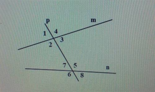 Пользуясь рисунком, запишите пары: 1) внутренних накрест лежащих углов;2) соответственных углов:3) в