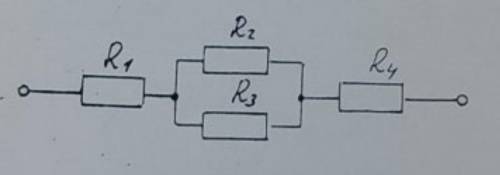 Известно R1=6ом, R2=60ом, r3=15ом, r4=2ом. Найти Rобщ=?. P=80Вт, U=?, I=?