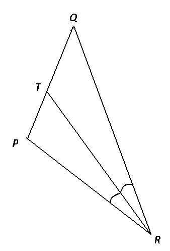 В треугольнике PQR биссектриса RT делит сторону PQ на отрезки PT и TQ. Найдите QT, если TP=3 см, PR=
