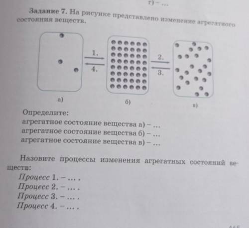 Задание 7 на рисунке представлены изменения агрегатного состояния веществ определите агрегатное сост