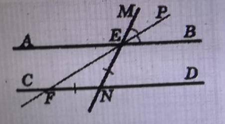 На рисунке FN NE, - ДВЕР. Докажите, что прямые АВ и CD параллельны