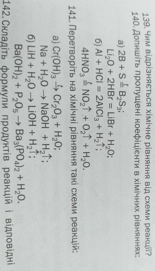 До ть виконати вправу 140, 141 Хімія П.П. Попель, Л.С. Крикля​